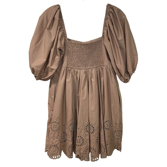 Abercrombie & Fitch - Women’s ‘Emerson’ Babydoll Dress in Taupe - Brown, Small - Picture 10 of 14